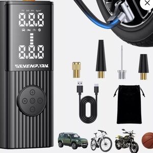 Tire inflator portable air compressor - 2000 mAh rechargeable air pump. NWT!